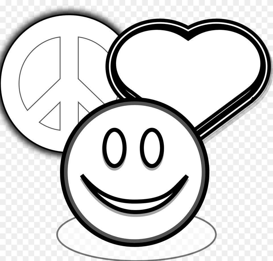 Coloring Pages Of Peace Signs And Hearts Clip Art Peace Love, Stencil, Ammunition, Grenade, Weapon Free Png Download