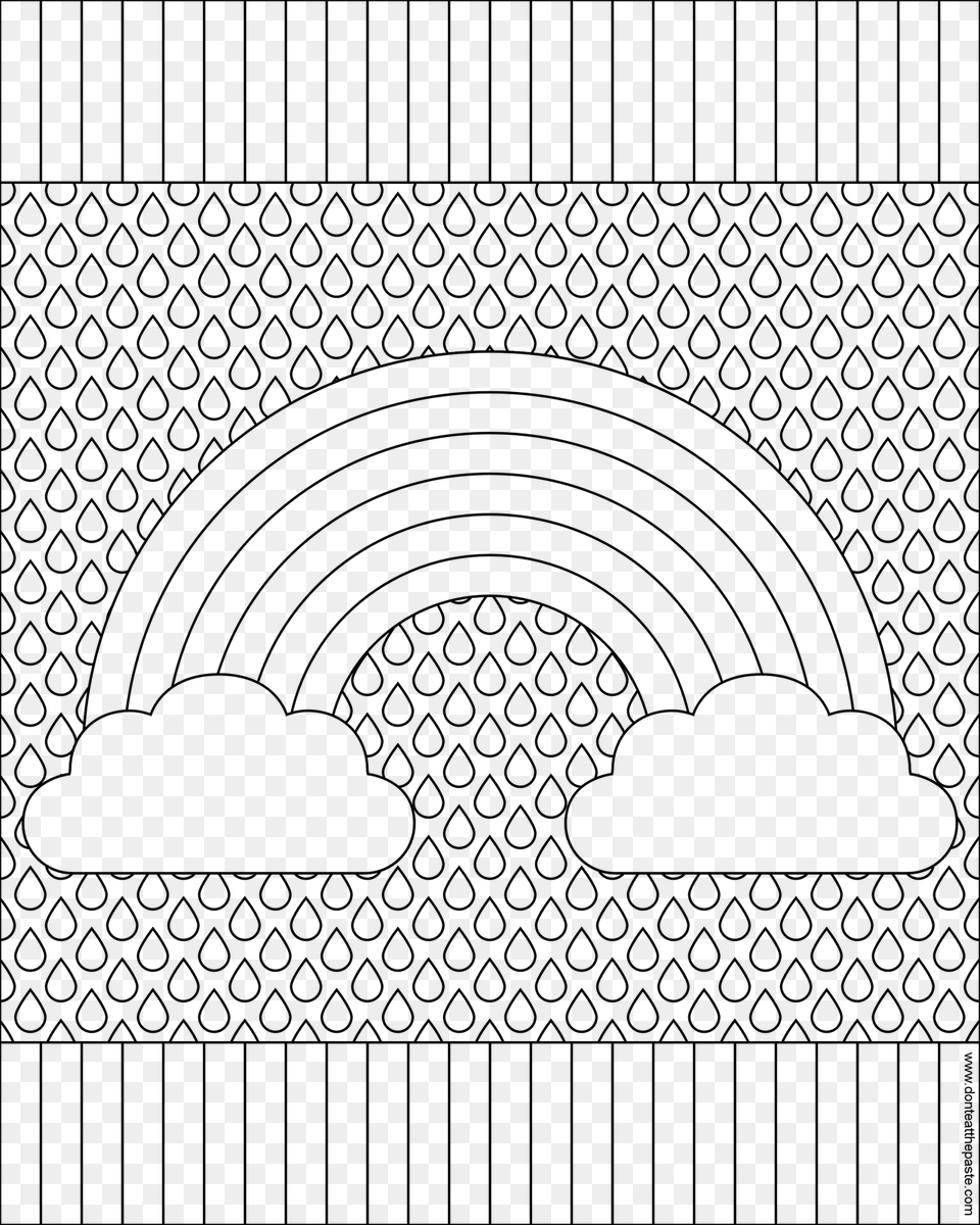Coloring Pattern Pages Rainbow Cp Large 1280 1600 Colouring Sheet Big Rainbow, Gray Free Png Download