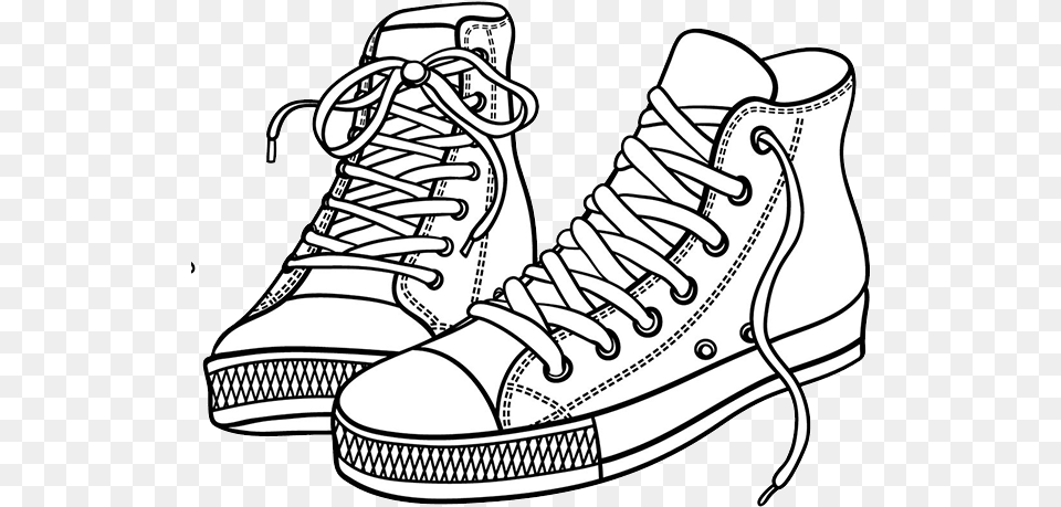 Coloring Shoes High Tops Red Shoes Clip Art, Clothing, Sneaker, Footwear, Shoe Free Png