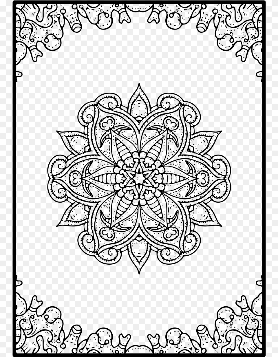 Coloring Your Life Madala, Gray Free Png