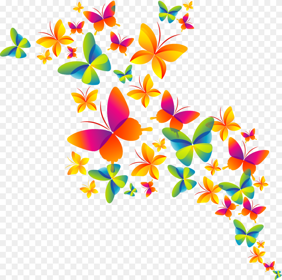 Colors Butterflies, Accessories, Art, Floral Design, Fractal Free Png