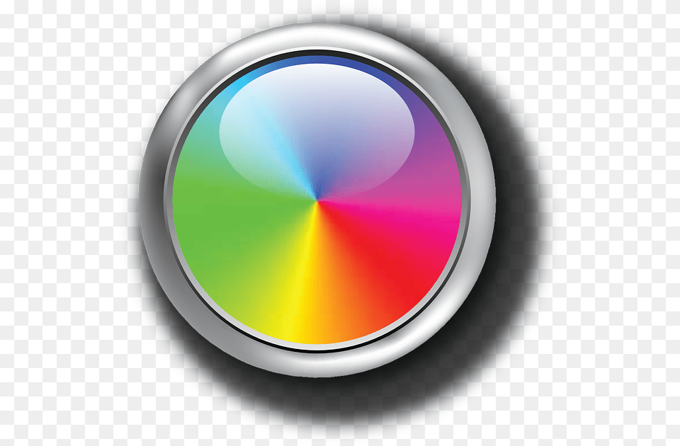 Colors Chromatic Circle Red Green Blue Rainbow Button, Disk Free Png Download
