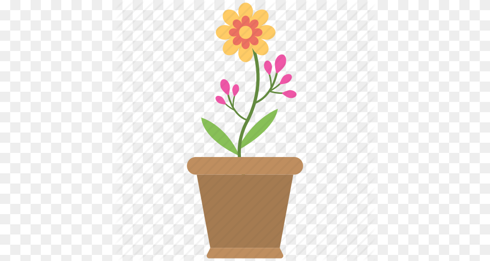Colors Flower Pot Flowers Pot Soil Icon, Flower Arrangement, Plant, Potted Plant, Petal Png Image