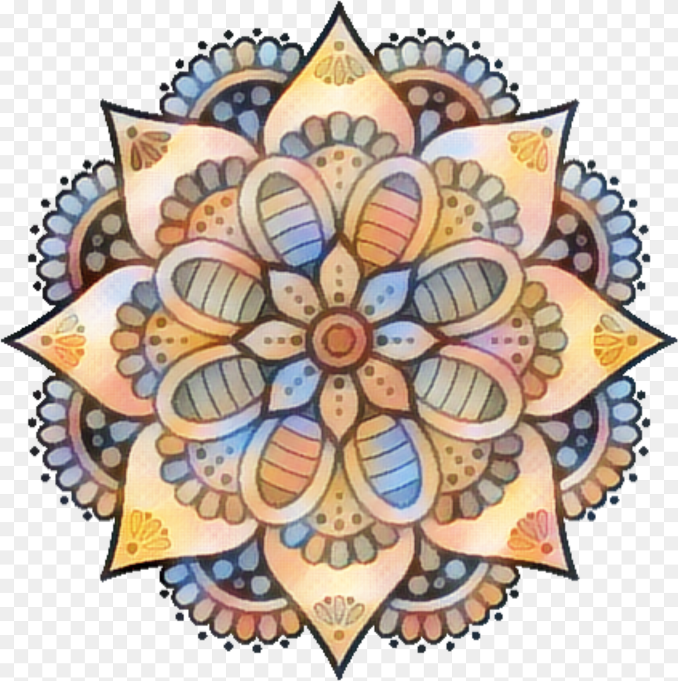 Colors Flower Sticker Stencil Outline Mandala De La Esperanza Free Png Download
