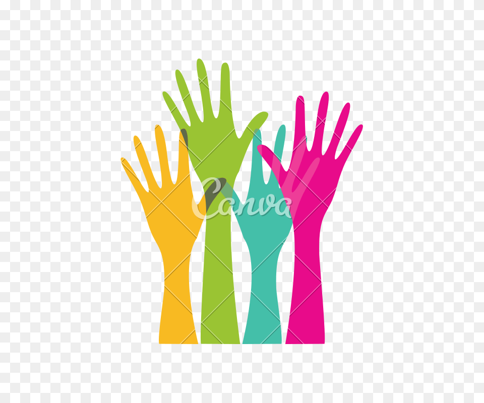 Colors Hands Raised Icon, Body Part, Hand, Person Png