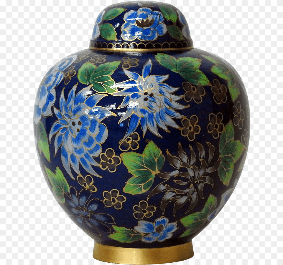 Colors Of The Forest Cloisonne Cremation Urn Cloisonne Urn, Art, Jar, Porcelain, Pottery Png Image