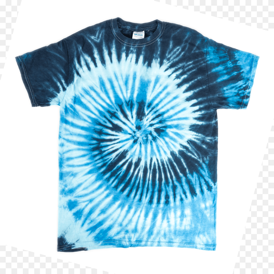 Colortone Spiral Tie Dye T Shirt In Blue Ocean Tie Dye Shirts Spiral, Clothing, T-shirt, Beachwear Free Png Download