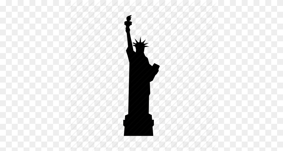 Colossal Neoclassical Sculpture Liberty Island New York Ny, Silhouette, Arrow, Weapon, Quiver Png Image
