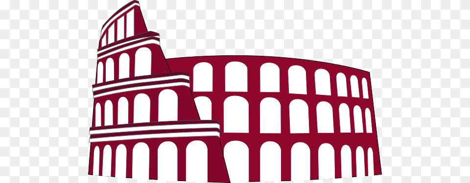 Colosseum Rome Simplified Bordeaux Clip Art, Arch, Architecture, Amphitheatre, Arena Png