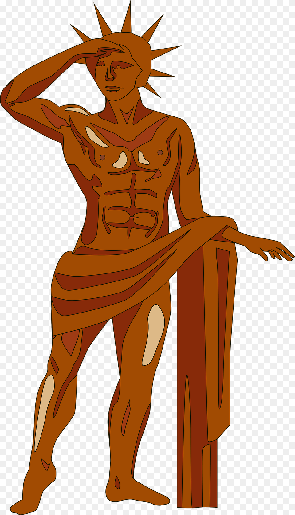 Colossus Of Rhodes Clipart, Person, Art, Face, Head Free Transparent Png