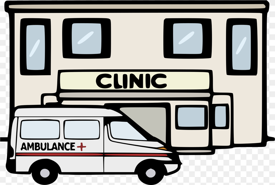 Colour Big Image Clinic Clipart Black And White, Transportation, Van, Vehicle, Bus Free Png