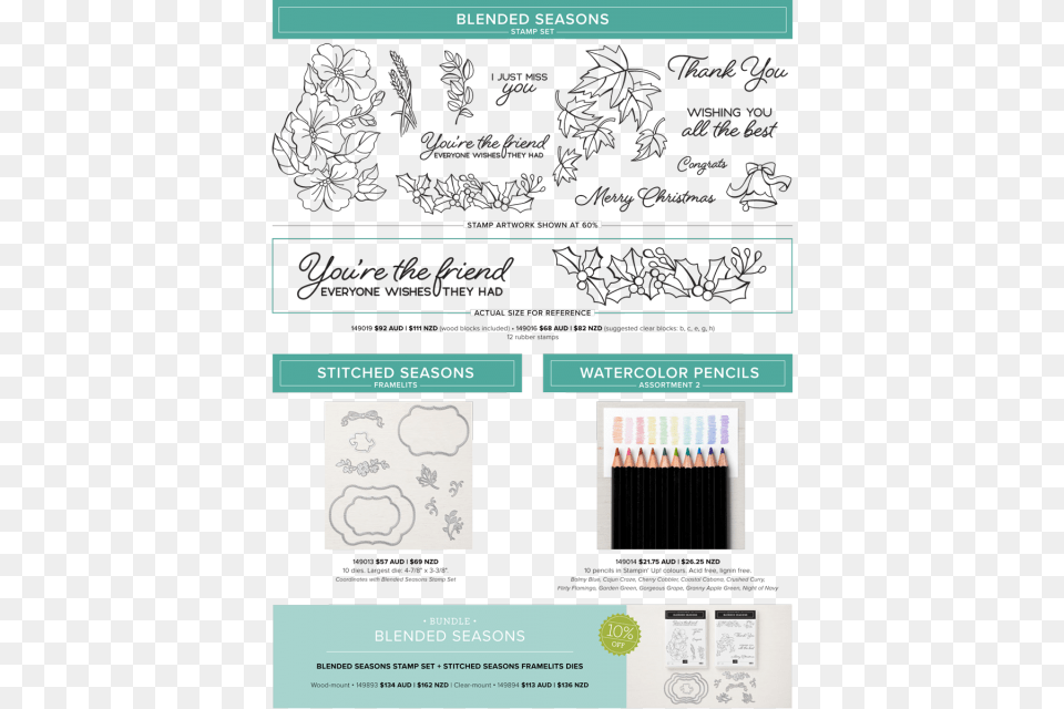 Colour Your Season With The Blended Season39s Bundle Stampin Up Blended Seasons, Advertisement, Poster, Blackboard, Text Png