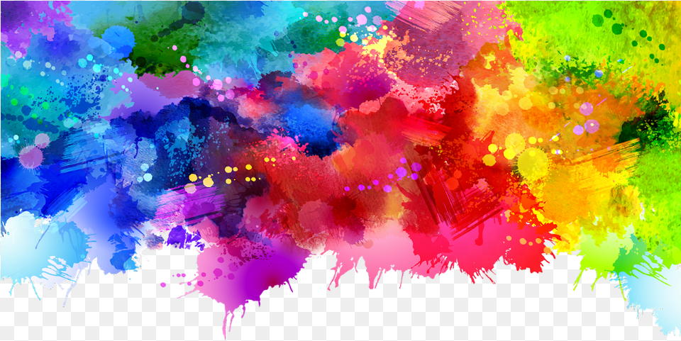 Colourcolor Explosion Multi Blue Green Red Yellow Bright Colorful Watercolor Background, Art, Graphics, Modern Art Free Png Download