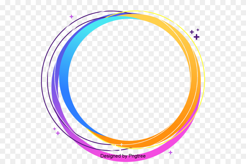 Coloured Color Geometric Line Frame Colorful Colorful Geometric, Hoop Free Transparent Png