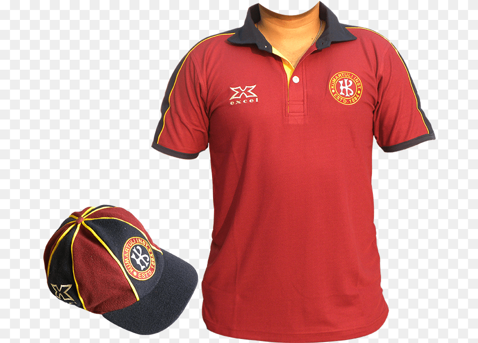 Coloured Cricket Kit Polo Shirt, Baseball Cap, Cap, Clothing, Hat Free Png