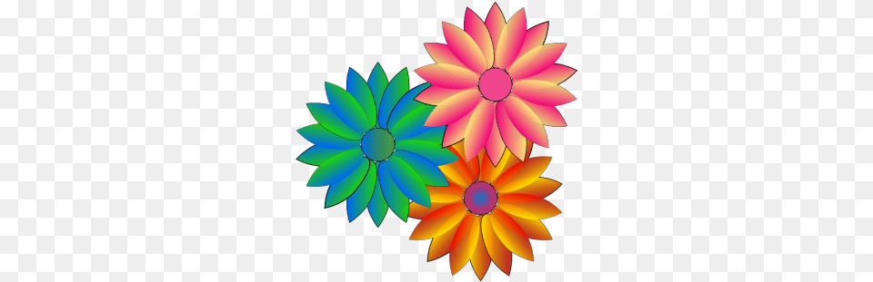 Coloured Daisies Svg Clip Art For Animated Pictures Of Butterflies And Flowers, Plant, Pattern, Graphics, Flower Free Png