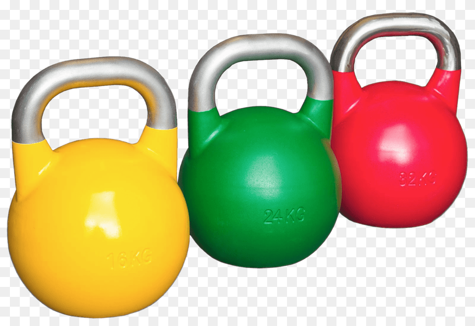 Coloured Kettlebells, Fitness, Gym, Gym Weights, Sport Png Image