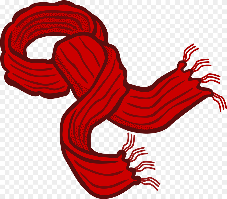 Coloured Medium Image Red Scarf Clipart, Clothing, Dynamite, Weapon Png