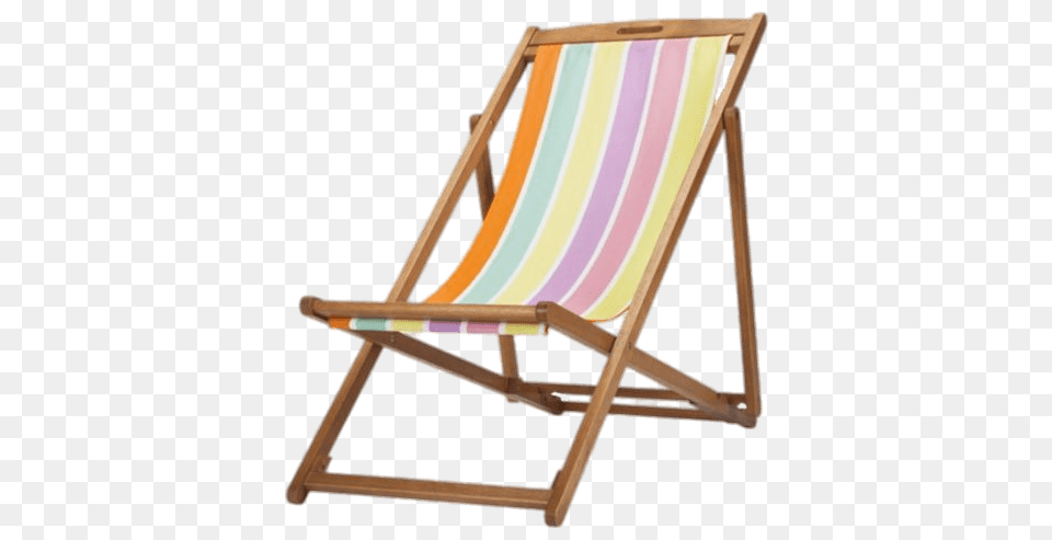 Coloured Striped Deckchair, Canvas, Chair, Furniture Png Image