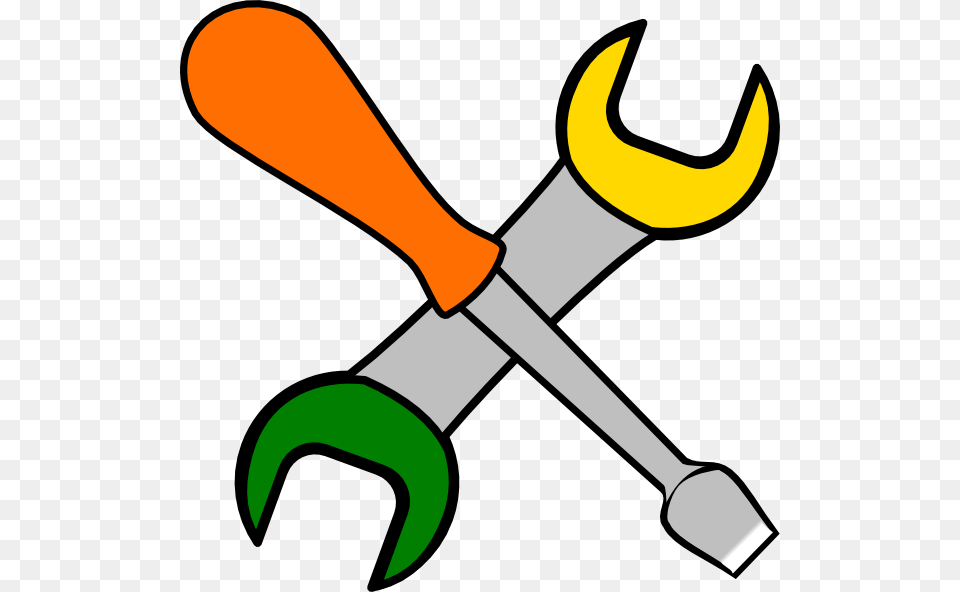 Coloured Tools Clip Art, Smoke Pipe, Wrench Free Png Download