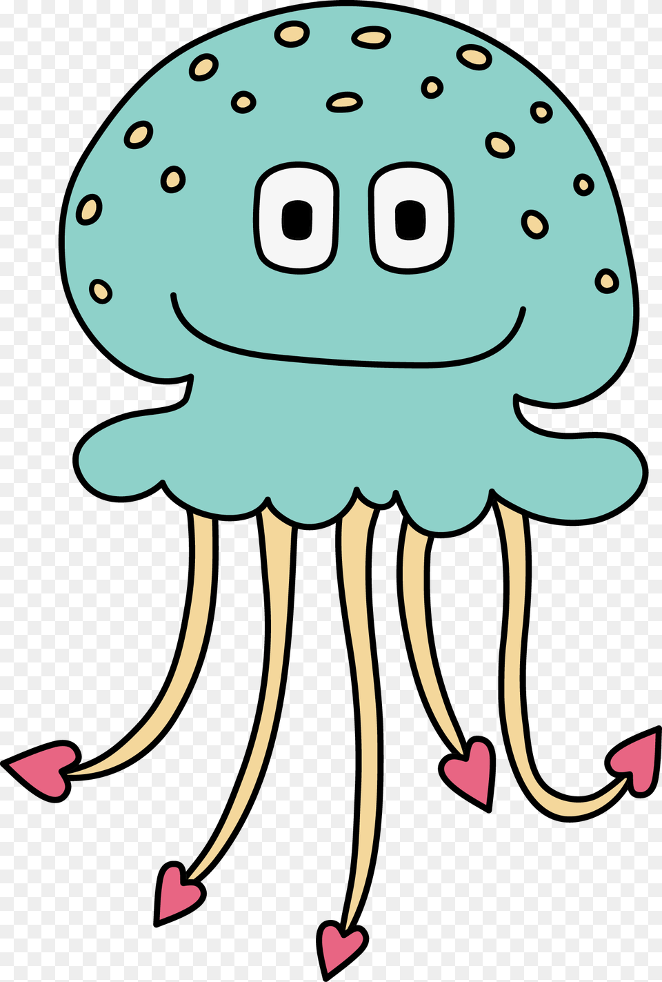 Coloured Version Clip Art, Animal, Sea Life, Invertebrate, Jellyfish Free Transparent Png