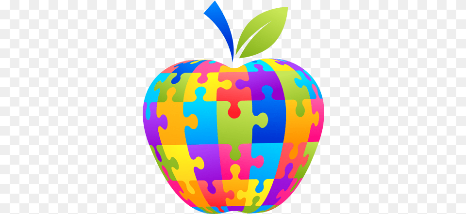 Colourful Apple Macbook Sticker Tenstickers Puzzle Apple, Food, Fruit, Plant, Produce Free Transparent Png