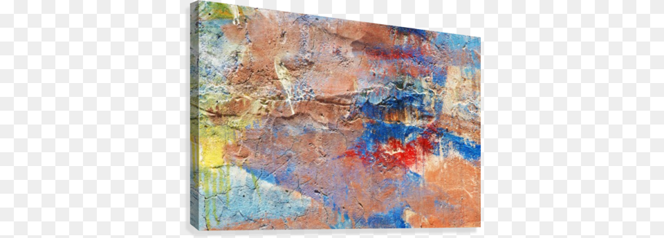 Colourful Brush Strokes And Paint On The Side Of An Old Art Colourful, Canvas, Painting, Blackboard Free Png Download