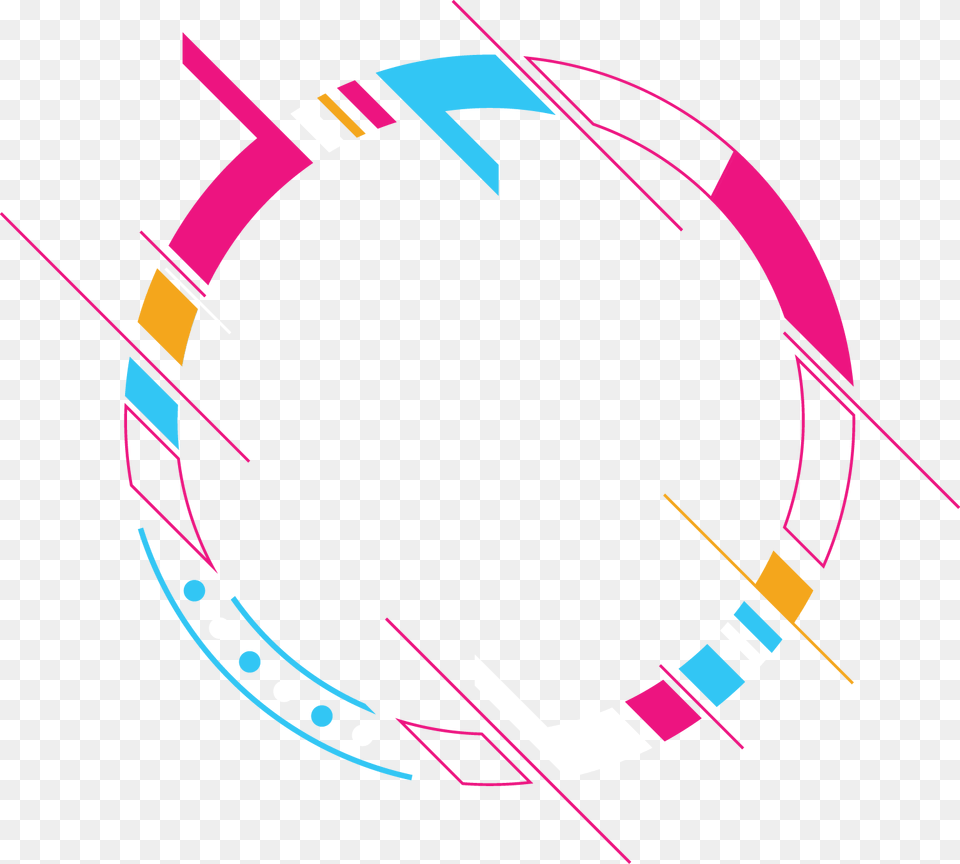 Colourful Circle Banner With Abstract Banner Circle Design, Bow, Weapon, Art Free Png Download