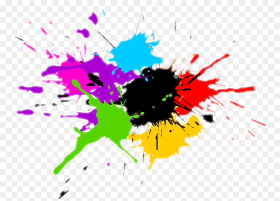 Colourful Colorful Paint Splash Splatter Paintspalsh Colour Splash Vector, Art, Graphics, Purple, Modern Art Free Transparent Png