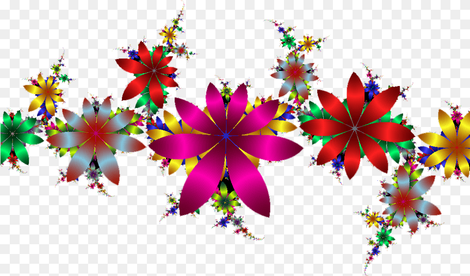 Colourful Floral Design New Flowers, Accessories, Art, Floral Design, Fractal Png Image