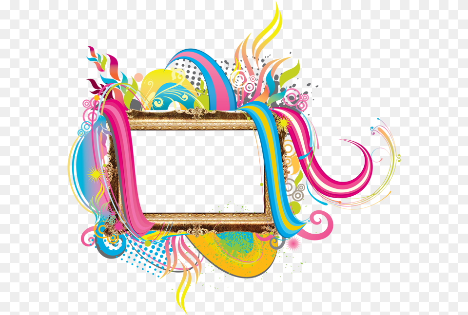 Colourful Frame, Art, Graphics, Pattern Free Png