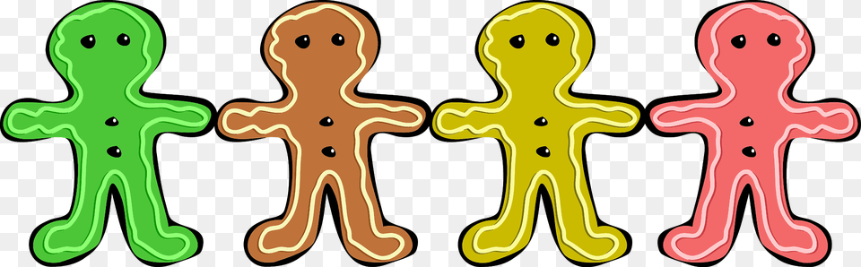 Colourful Gingerbread Men, Food, Sweets, Cookie, Baby Free Png Download