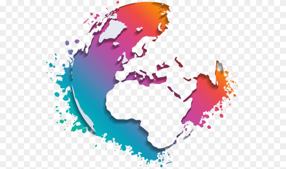 Colourful Globe Image Globe, Person, Art, Graphics, Chart Free Transparent Png