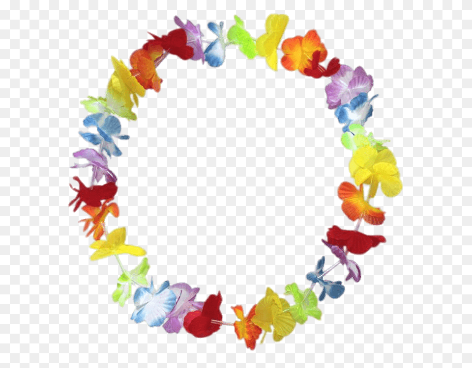 Colourful Hawaiian Flower Necklace, Accessories, Flower Arrangement, Ornament, Petal Png