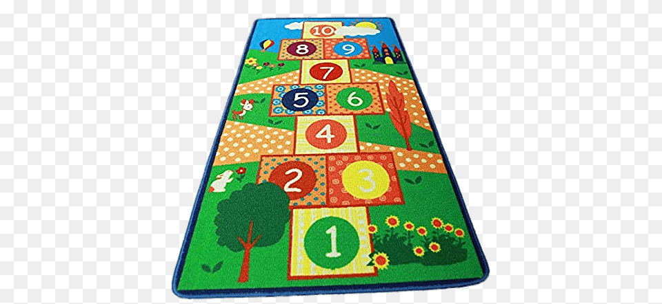 Colourful Hopscotch Rug, Home Decor, Text Png