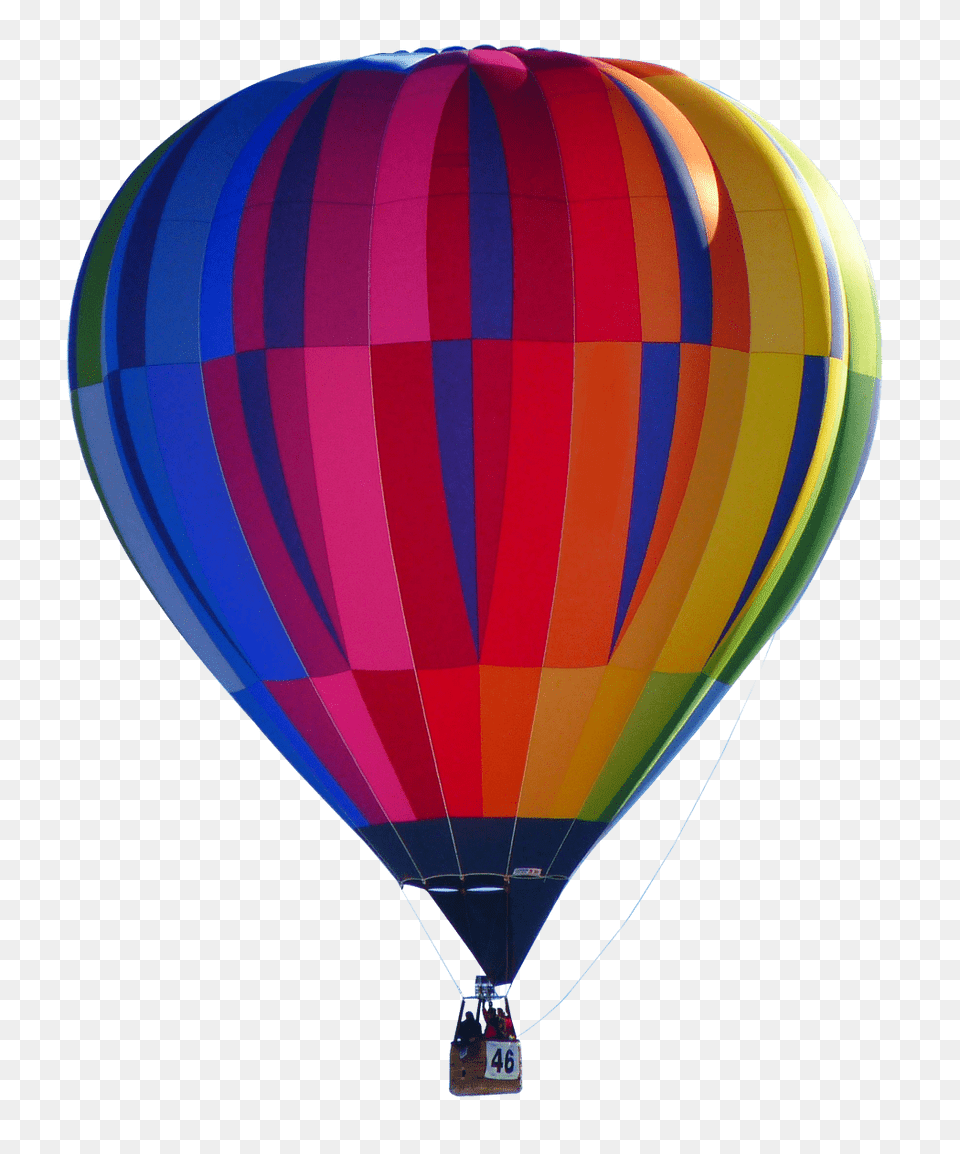 Colourful Hot Air Balloon, Aircraft, Hot Air Balloon, Transportation, Vehicle Png Image