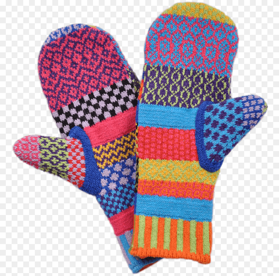 Colourful Mittens, Clothing, Glove, Hosiery, Sock Free Png Download