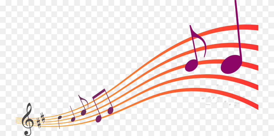 Colourful Music Notes Art, Graphics, Bow, Weapon Free Transparent Png