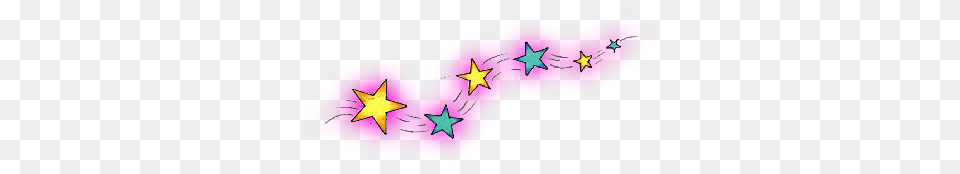 Colourful Shooting Stars, Symbol, Star Symbol, Purple Free Png