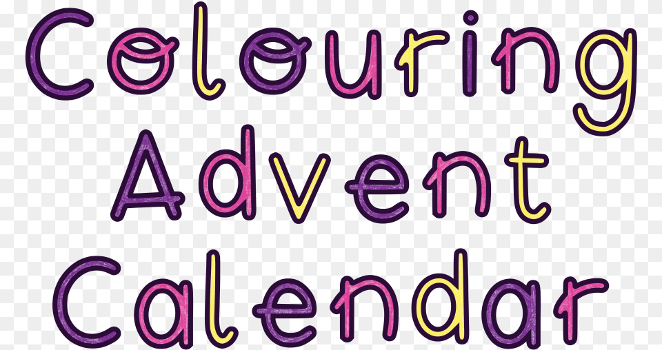 Colouring Advent Calendar, Light, Neon, Purple, Text Png Image