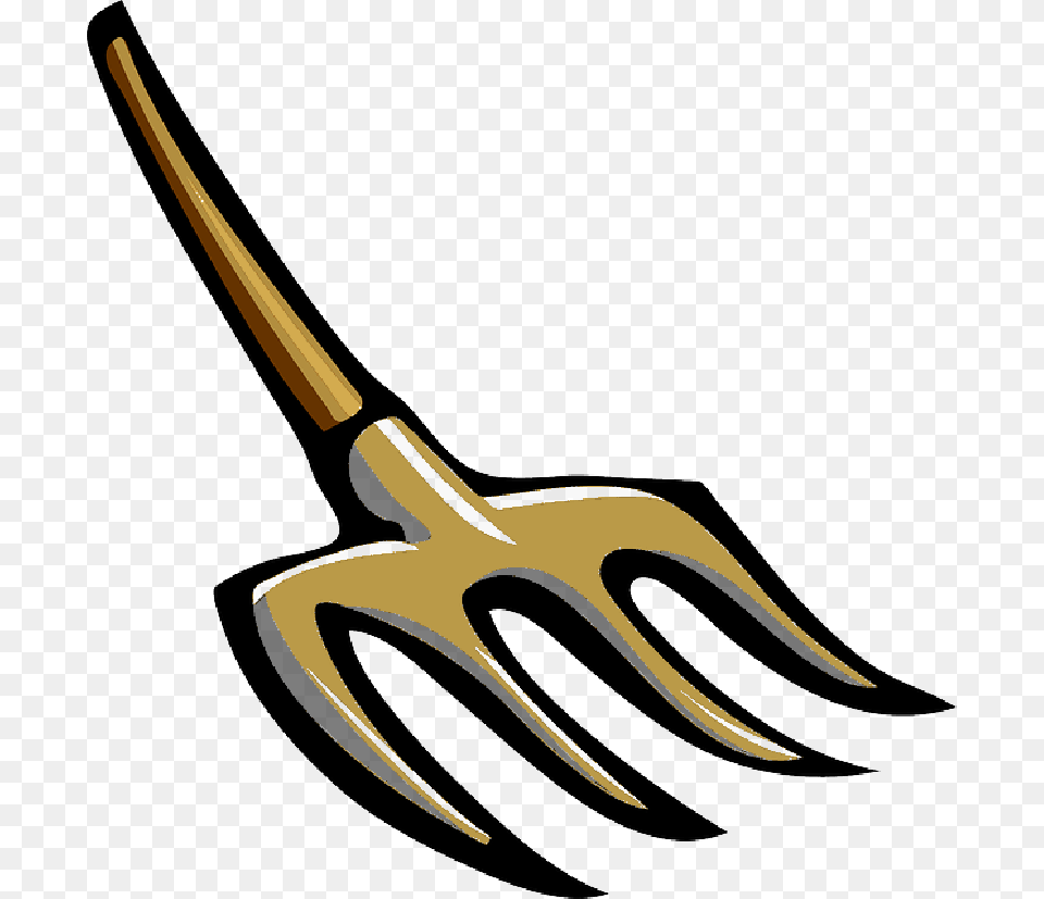 Colouring Pitchfork Clipart, Cutlery, Fork, Blade, Dagger Free Png