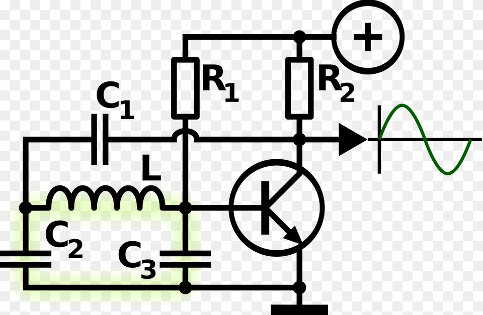 Colpitt Oscillator Bjt Clipart, Circuit Diagram, Diagram, Dynamite, Weapon Free Png