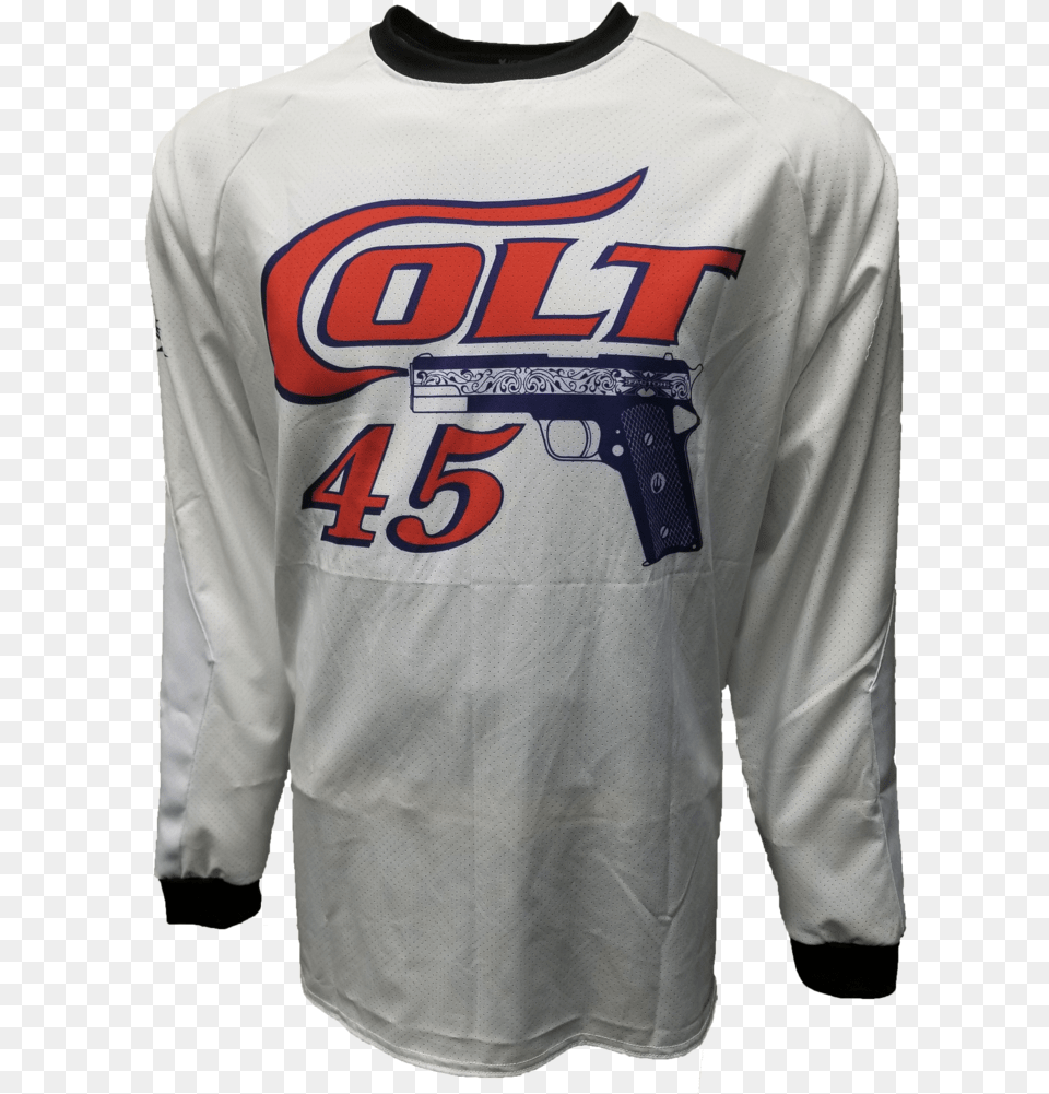 Colt 45 Sprnt Jersey Long Sleeved T Shirt, Clothing, Long Sleeve, Sleeve, Gun Free Transparent Png