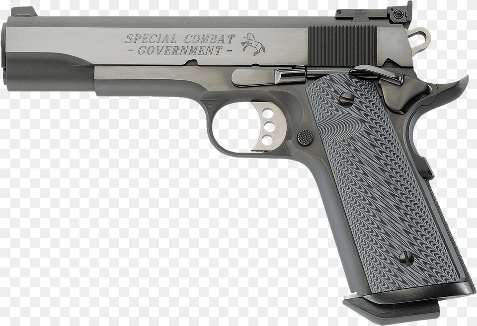Colt Mfg O1990cm 1911 Special Combat Government Single Sig X Five Supermatch, Firearm, Gun, Handgun, Weapon Free Png