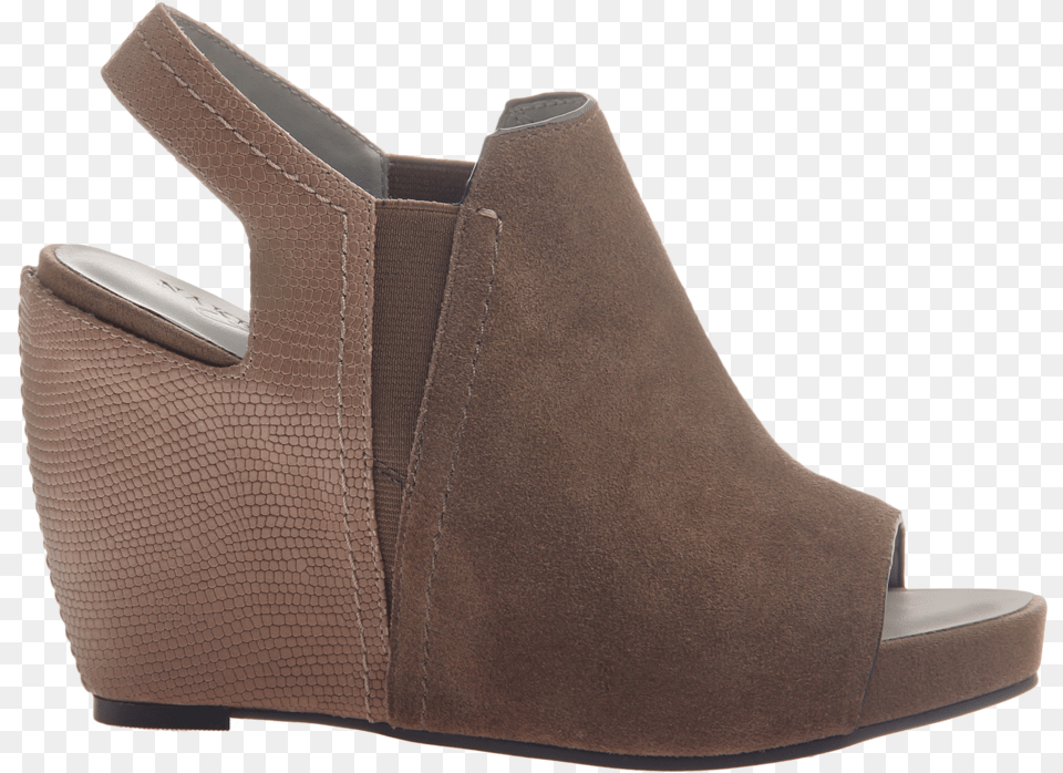 Columba In Otter Wedge Sandals High Heels, Clothing, Footwear, Shoe, Suede Png