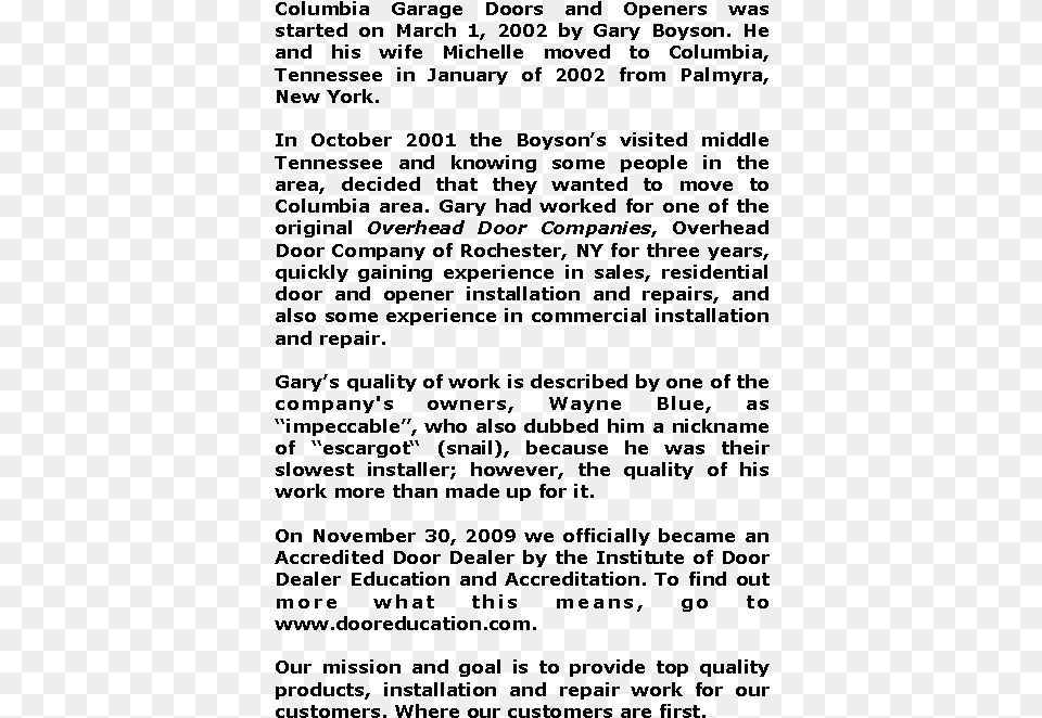 Columbia Garage Doors And Openers Was Started On March Circle, Gray Png