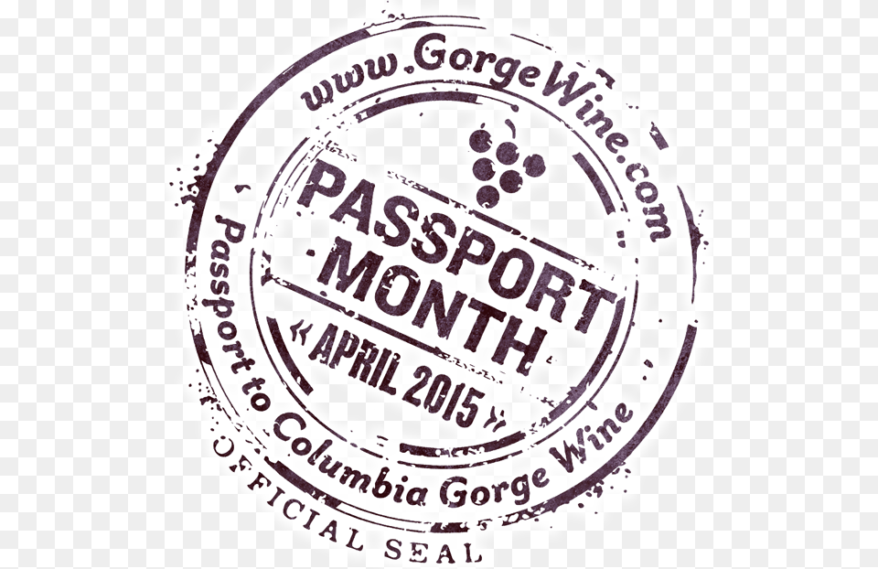 Columbia Gorge Wine Passport Month Circle, Sticker, Logo, Text, Can Png Image