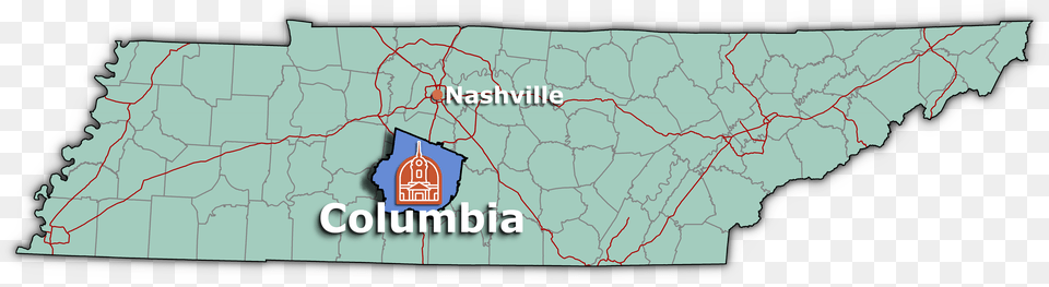 Columbia Tn Map Columbia Tennessee, Chart, Plot, Atlas, Diagram Free Png Download