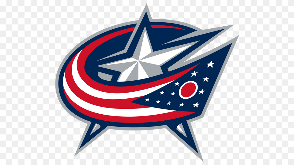 Columbus Blue Jackets Hosts St Louis Blues In Final Columbus Blue Jackets Logo, Star Symbol, Symbol, American Flag, Flag Free Transparent Png