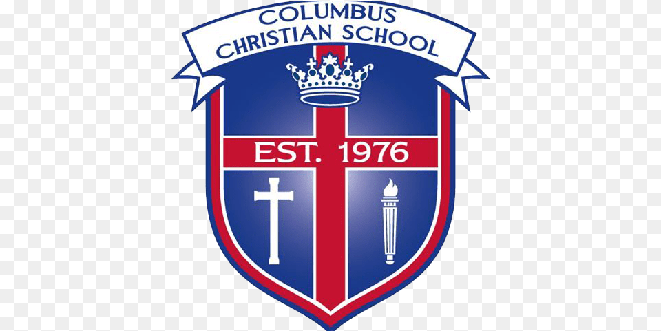 Columbus Christian School Solid, Logo, Badge, Cross, Symbol Free Transparent Png